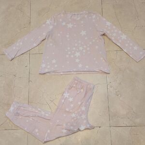 WOMEN'S OYSHO Pink & WHITE STAR JOGGER PAJAMA PJ LOUNGE SET SZ LARGE $40
